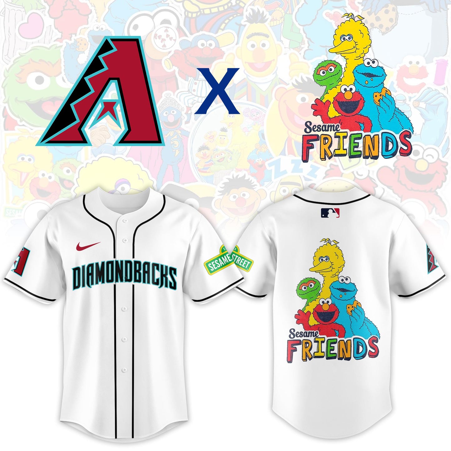 .Arizona Diamondbacks 2025 Sesame Street Night Limited Jersey