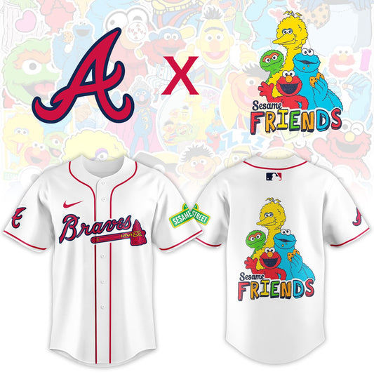 .Atlanta Braves 2025 Sesame Street Night Limited Jersey
