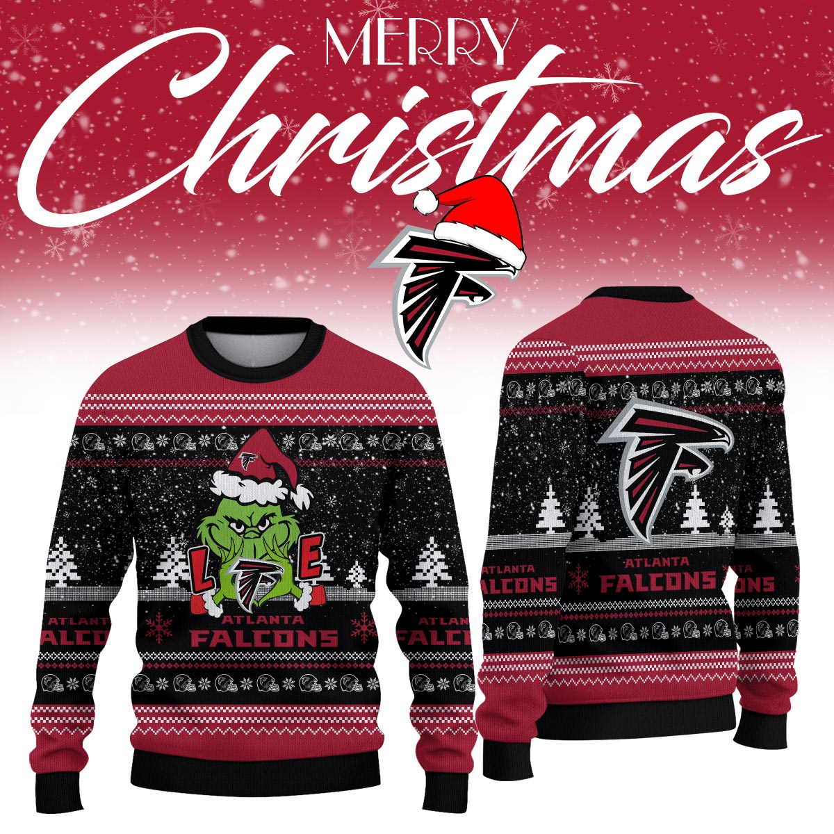 _Atlanta Falcons Limited Ugly Christmas Sweaters