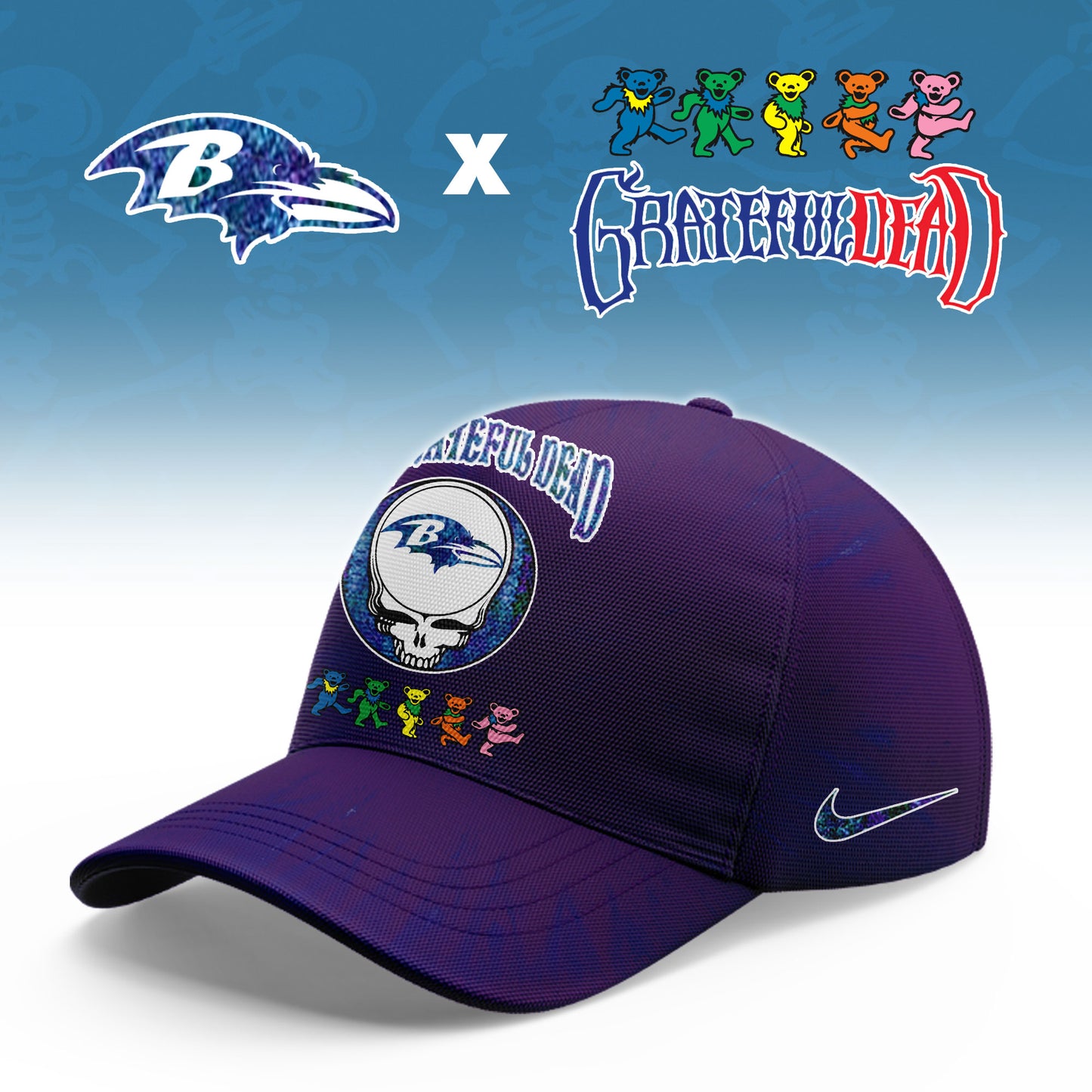 _Baltimore Ravens Grateful Dead Limited Hoodie