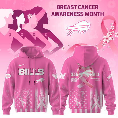 BUF Bills Special Breast Cancer Awareness Month Limited Edition Hoodie 2025