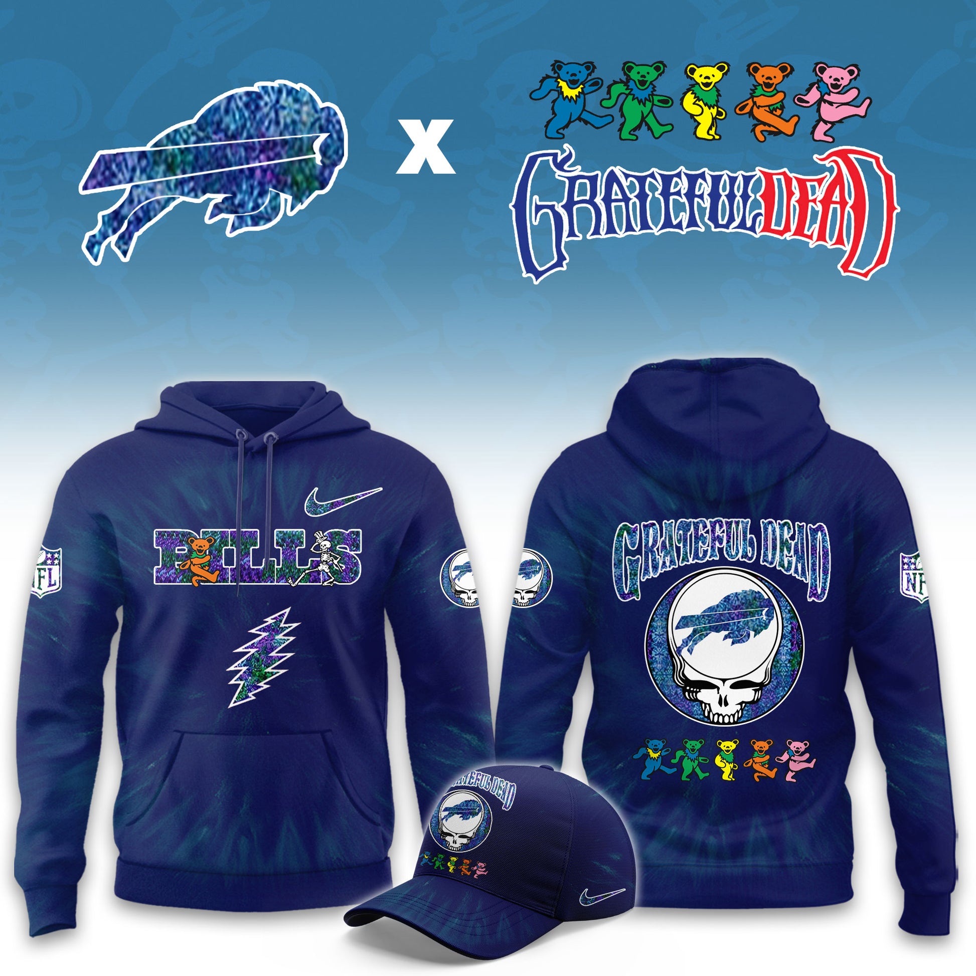 __Buffalo Bills Grateful Dead Limited Hoodie