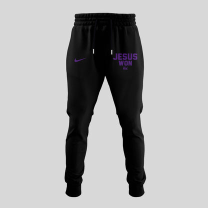 Limited Edition TCU Football Jesus Won Black Long T-shirt