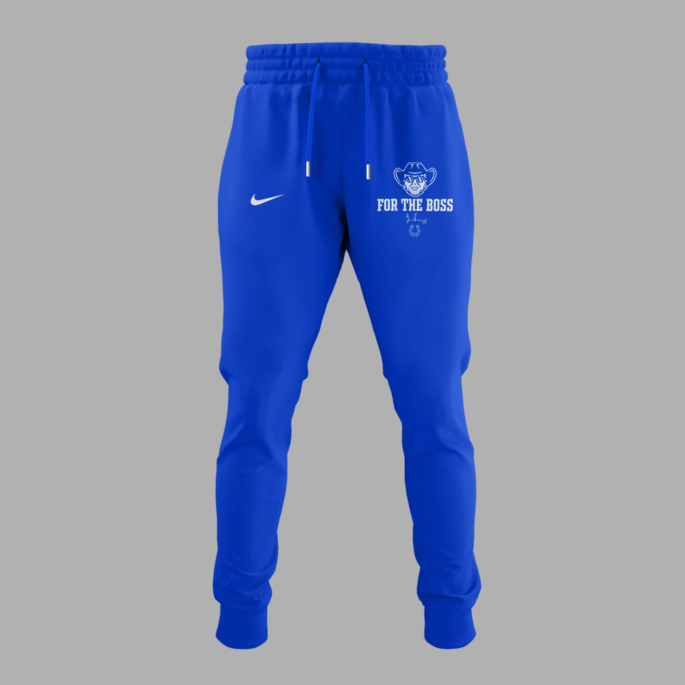 Limited Edition Colts FB In honor of Jim "For The Boss" Blue Long T-shirt-PU25090822