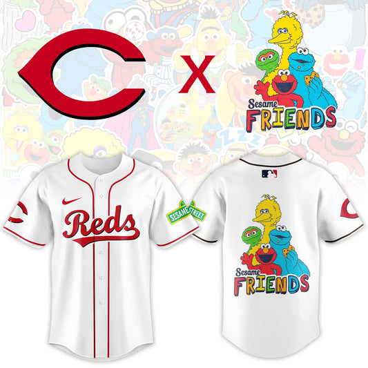.Cincinnati Reds 2025 Sesame Street Night Limited Jersey