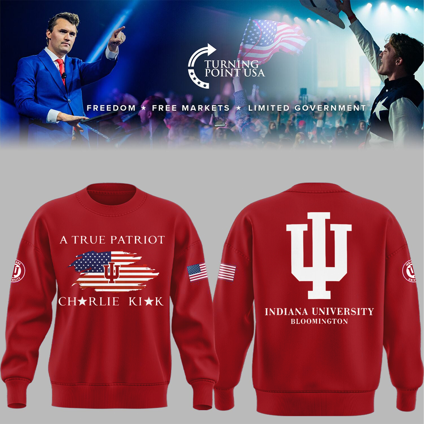 Limited Edition Indiana University x Turning Point USA Sweatshirt