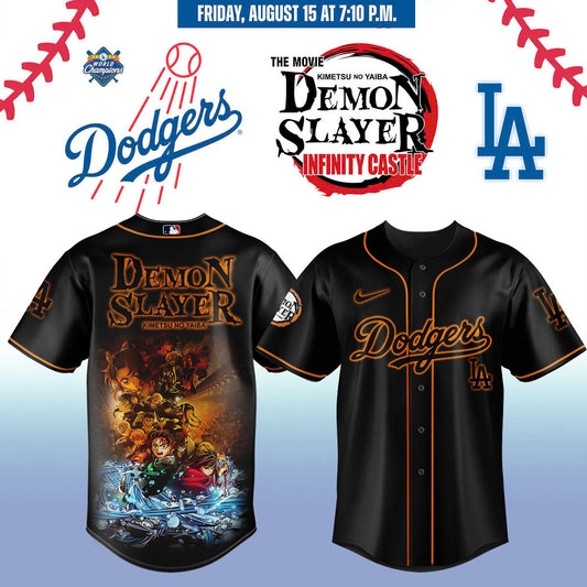 Demon slayer_ Los Angeles Dodgers Baseball Jersey