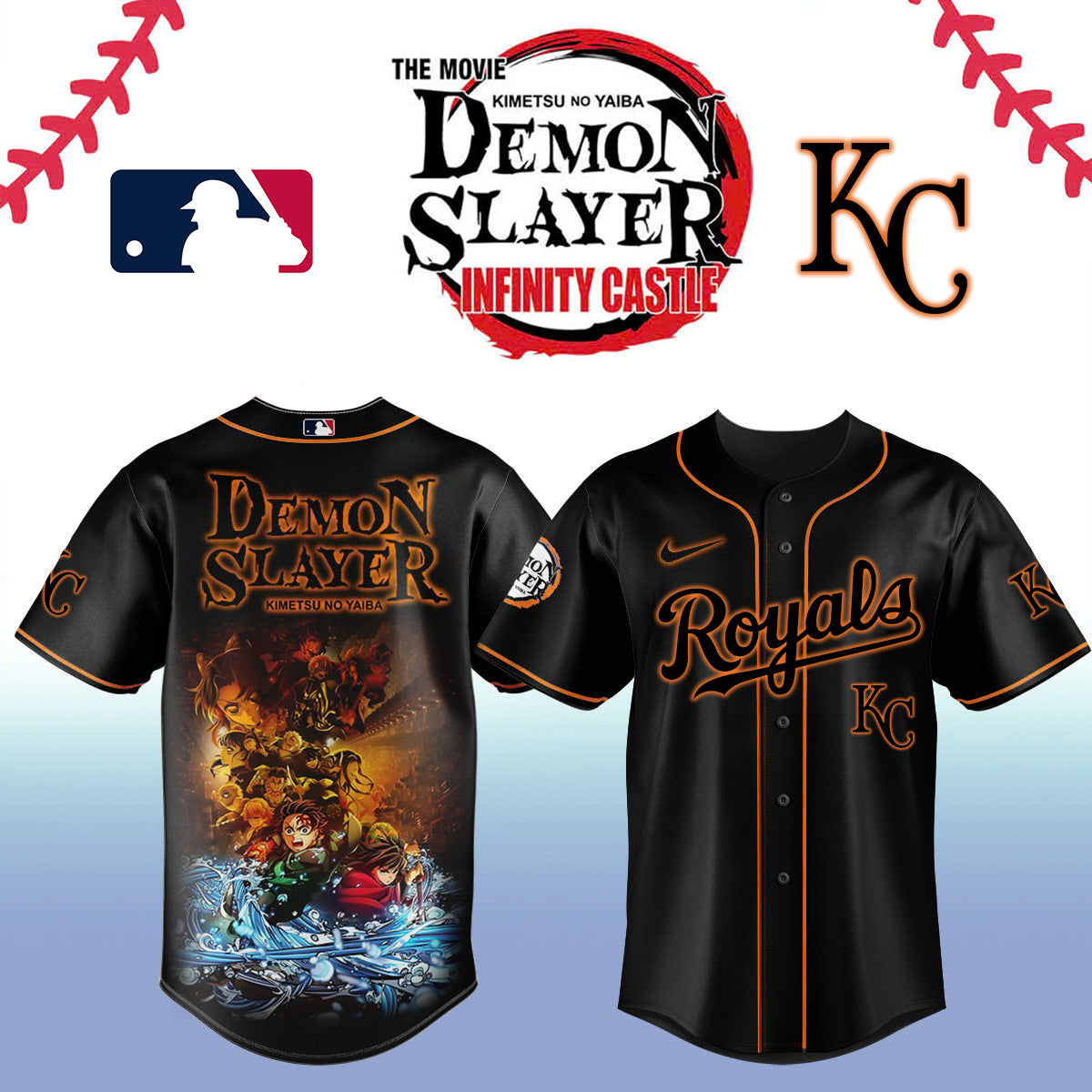 Demon slayer_Kansas City Royals Baseball Jersey