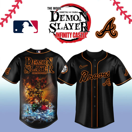 Demon slayer_Atlanta Braves Baseball Jersey