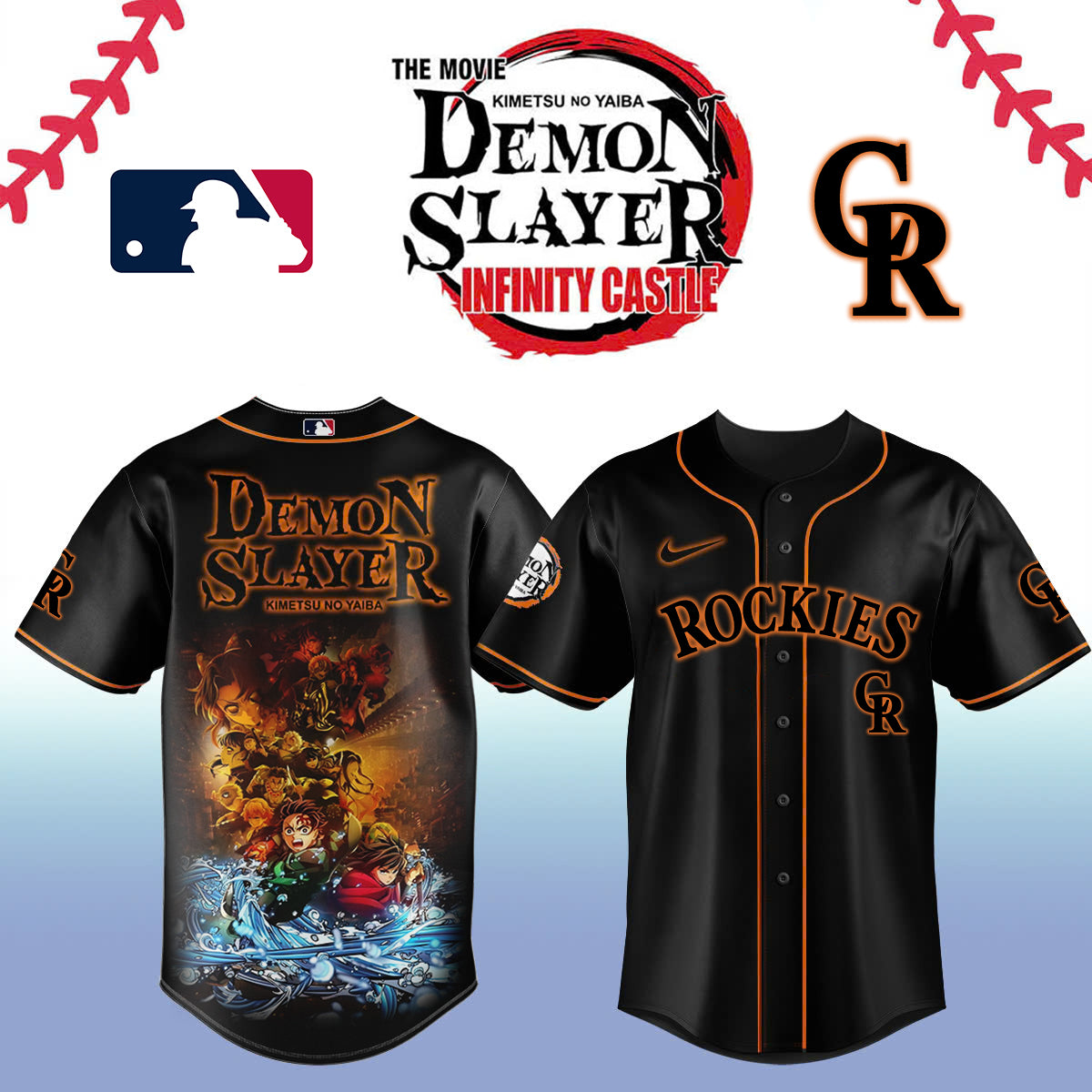 Demon slayer_Colorado Rockies Baseball Jersey