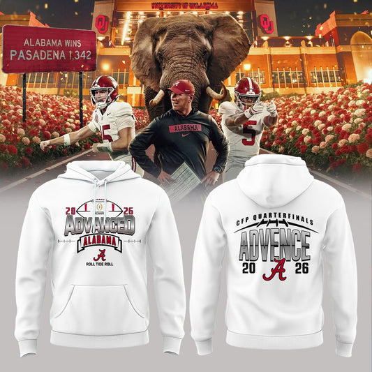 . Alabama WAY BACK TO ADVANCE Red Hoodie