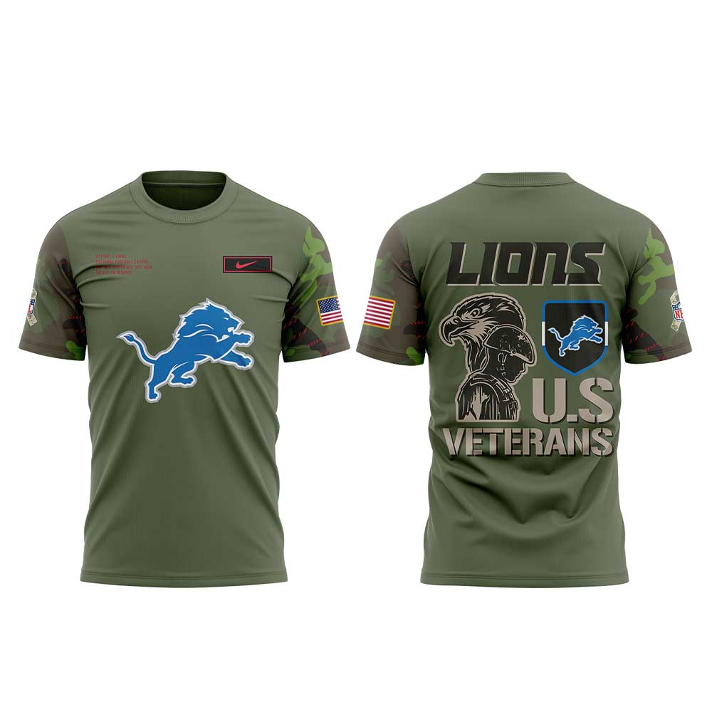 D Lions Military Appreciation Legend 2025 Combo Shirt
