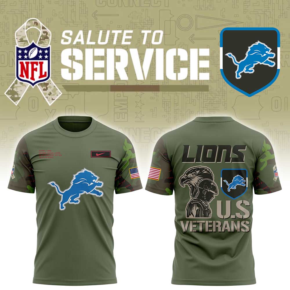 D Lions Military Appreciation Legend 2025 Combo Shirt