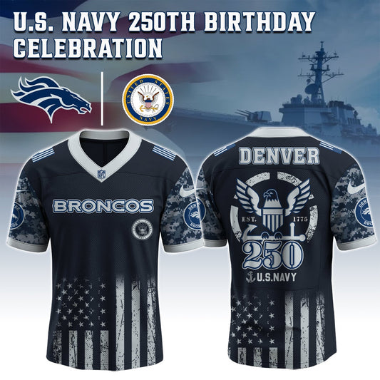 Denver Broncos x U.S. NAVY 250TH Birthday Special Edition Jersey - Tycheco