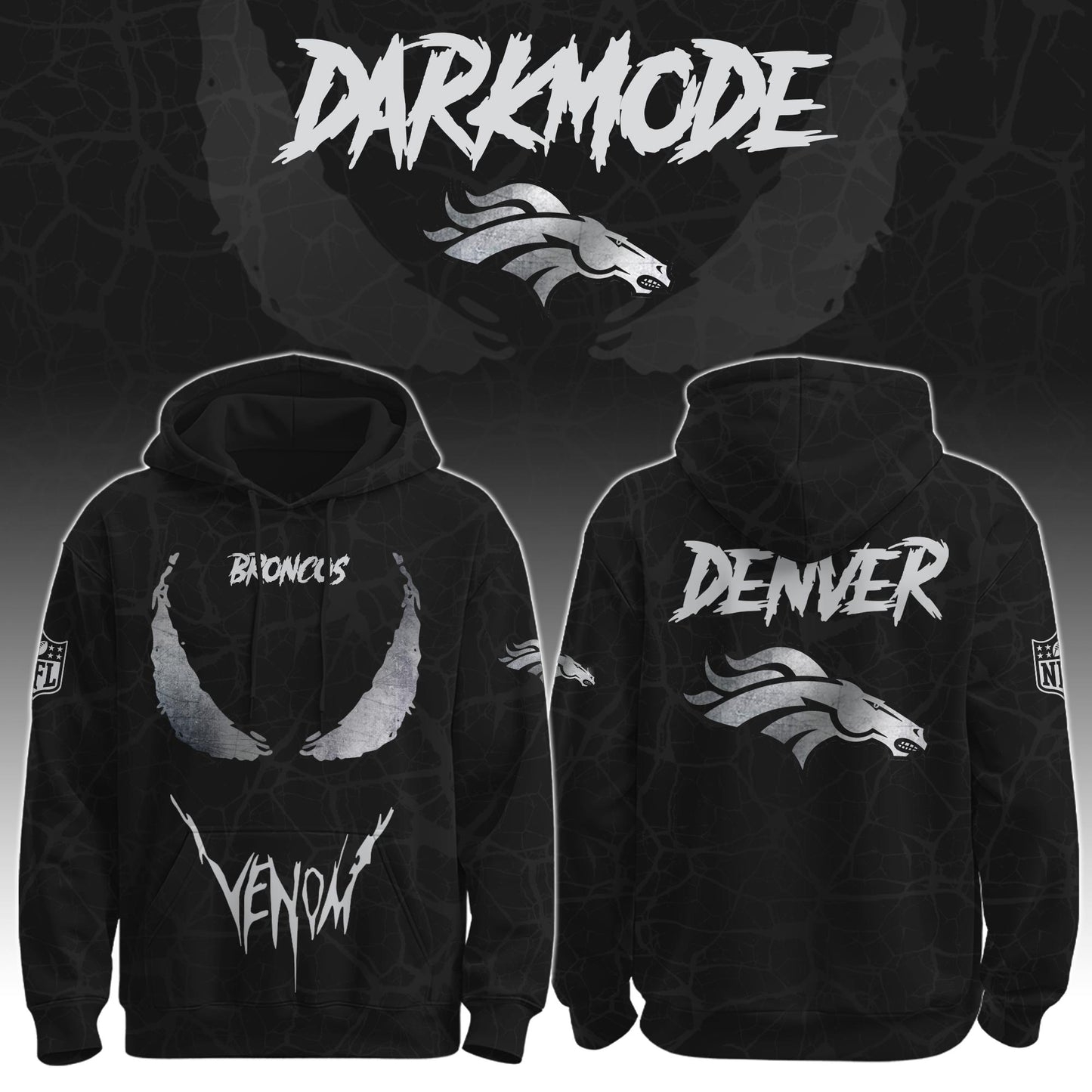 Broncos x Venom Darkness Hoodie