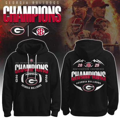 UGA 2025 SEC Football Conference Champions Hoodie Limited Edition 03