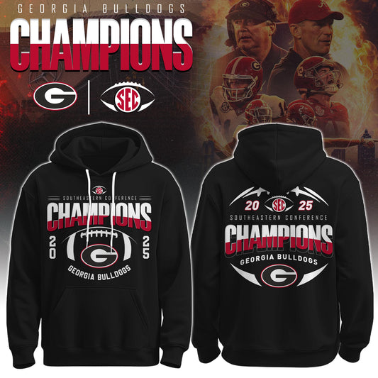 UGA 2025 SEC Football Conference Champions Hoodie Limited Edition 03