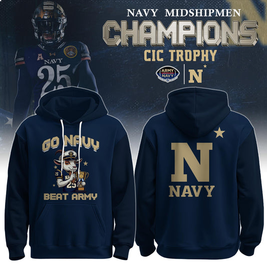 Navy Champions Cic Trophy Limited Edition Hoodie 2025