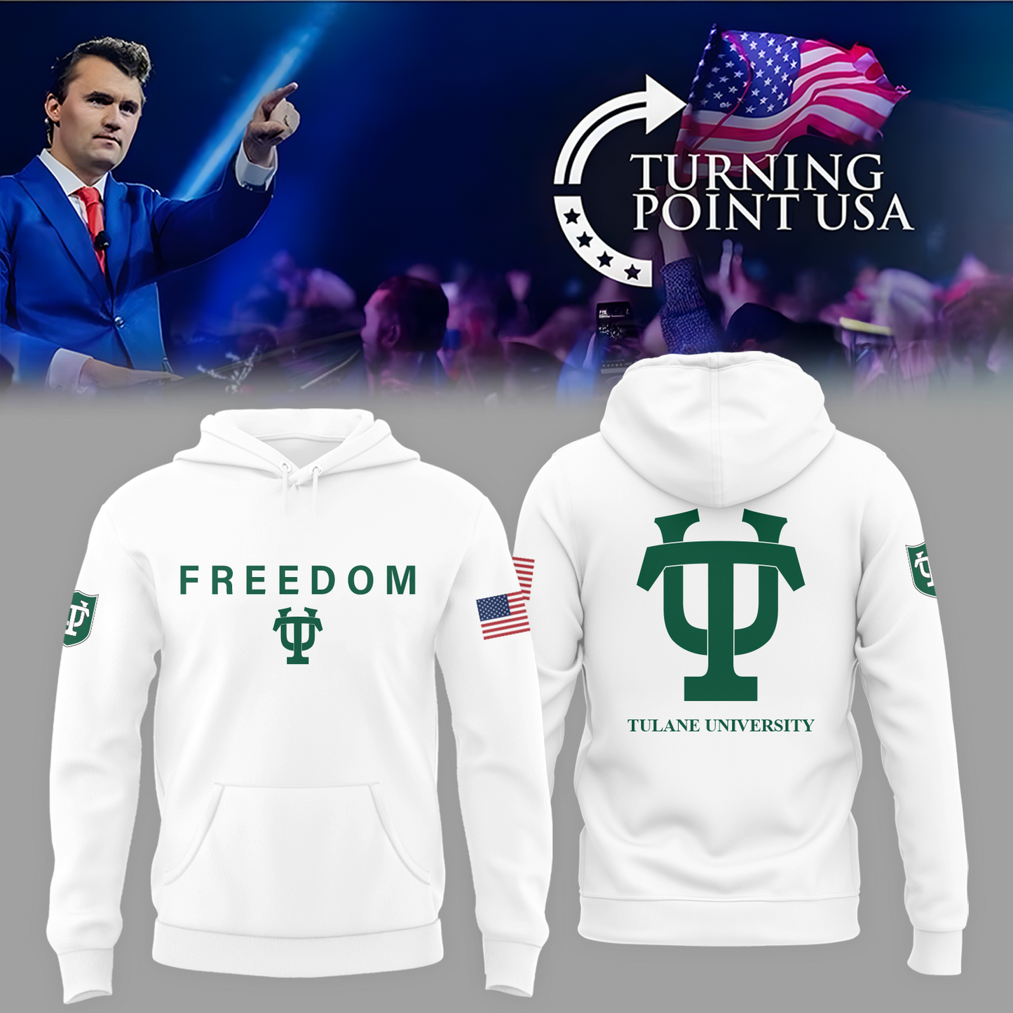 Tulane University x Turning Point USA 2025 Hoodie