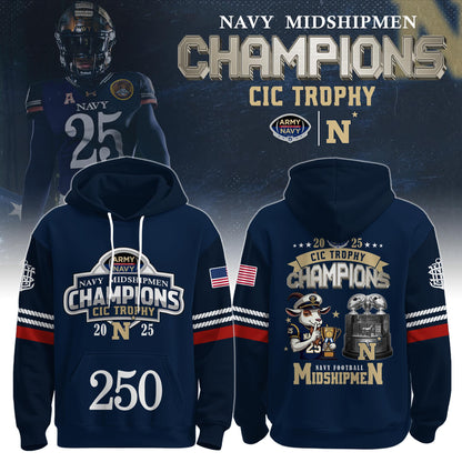 Navy Champions Cic Trophy Limited Edition Hoodie 2025