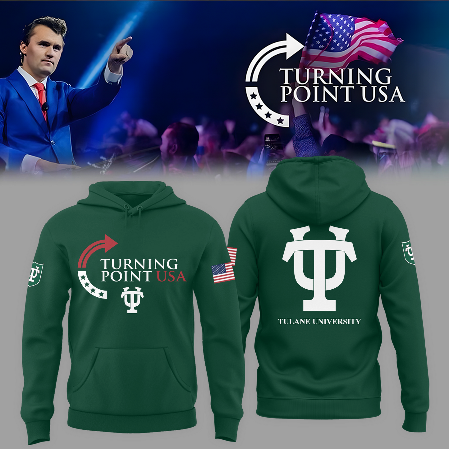 Tulane University x Turning Point USA 2025 Hoodie