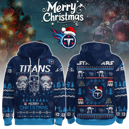 Unisex Titans Merry Christmas The Force Edition Hoodie