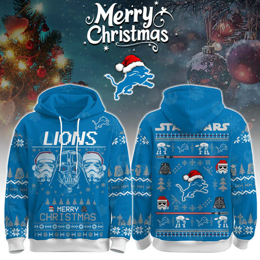 Unisex Lions Merry Christmas The Force Edition Hoodie
