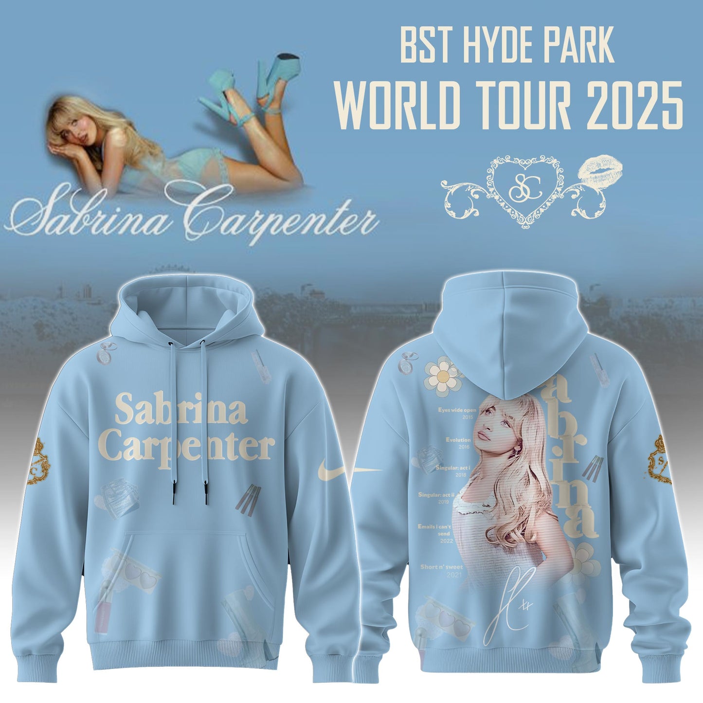 .Sabrina Carpenter “Short n’ Sweet Tour” Hoodie Editions Limited +Selling Out Fast