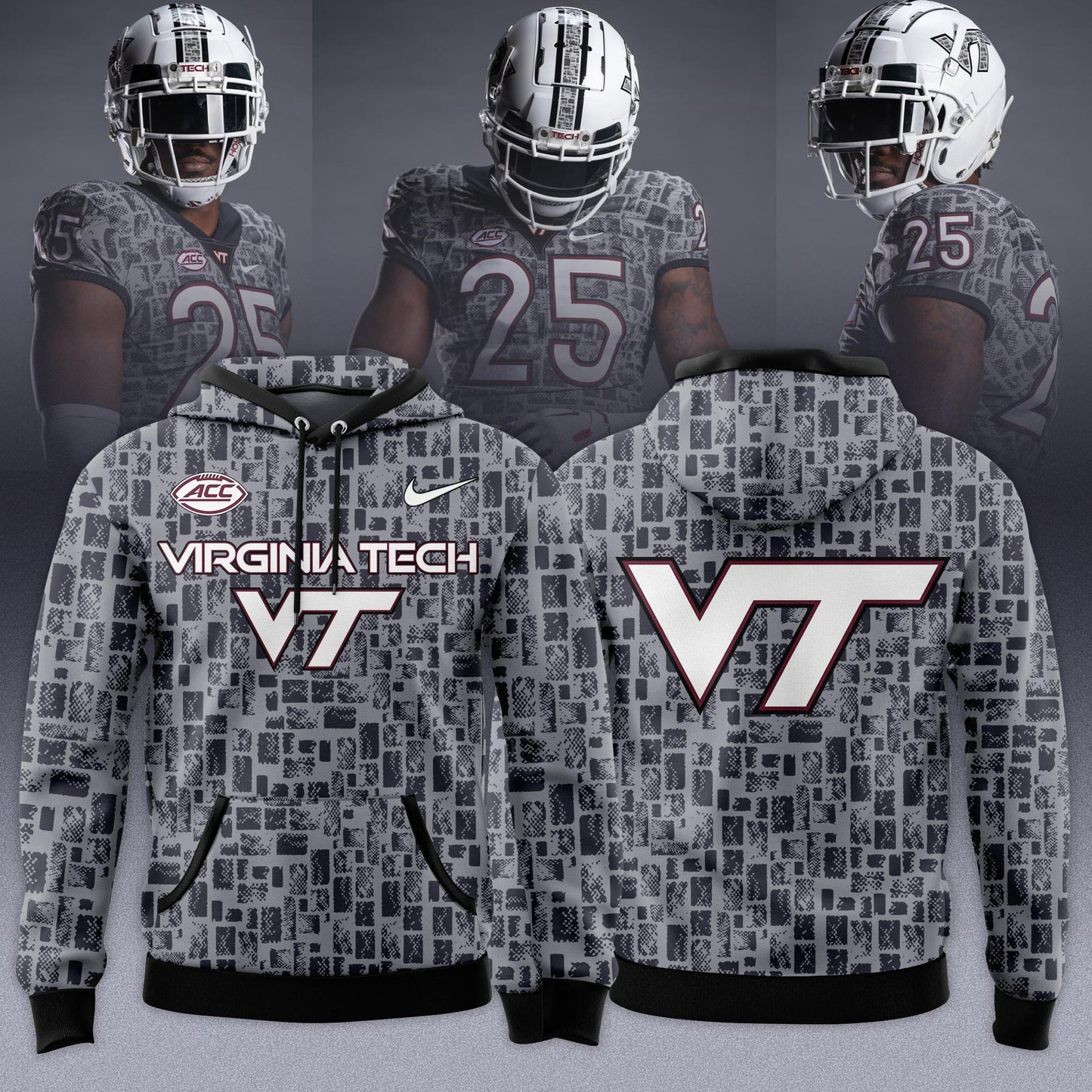 Virginia Tech Hokies 2025 Gray Camo Limited Edition Hoodie
