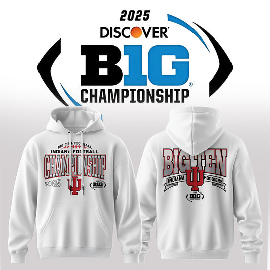 🔥 Indiana Hoosiers – 2025 Big Ten Champions Hoodie 🔥