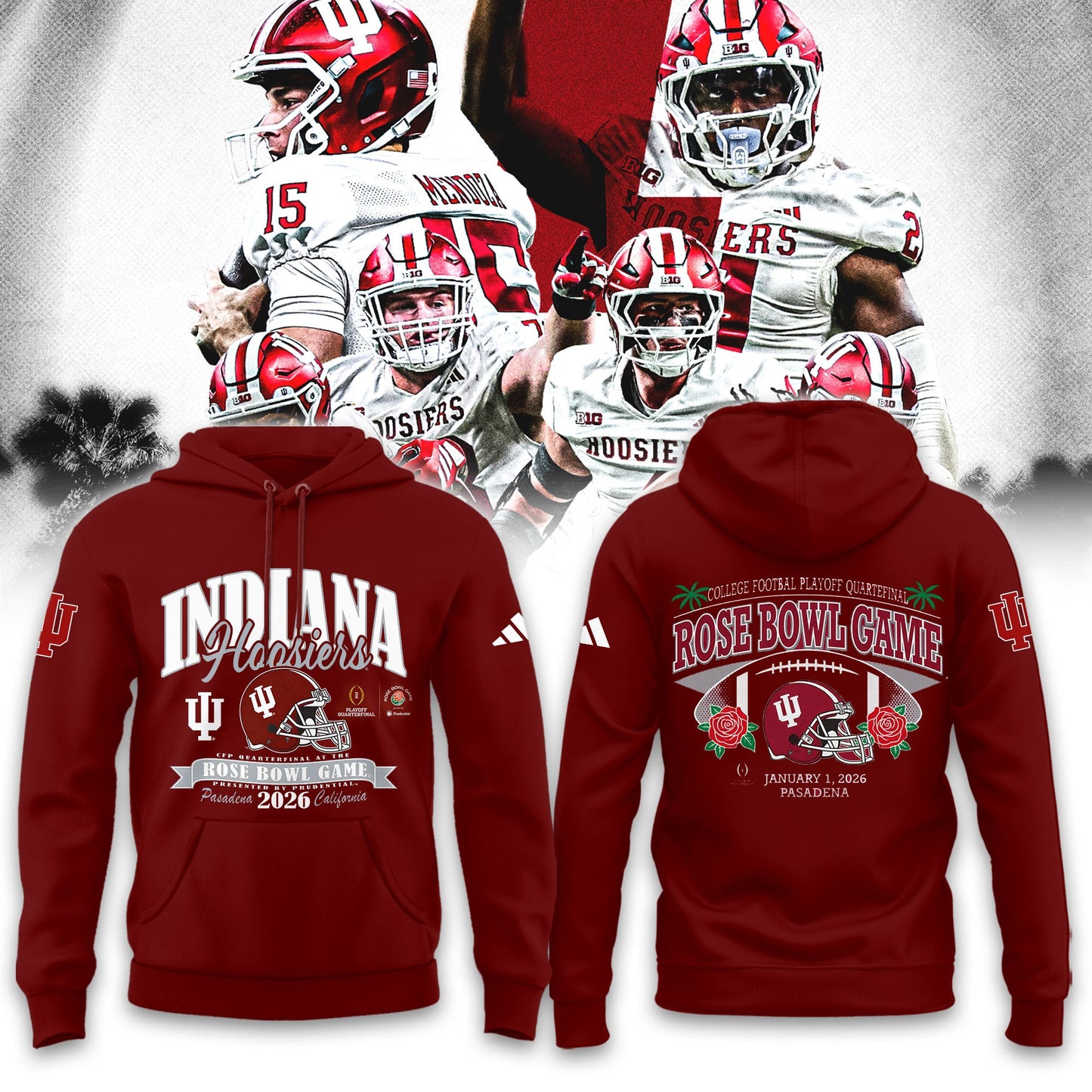 Indiana Hoosiers 2026 Rose Bowl Limited Hoodie