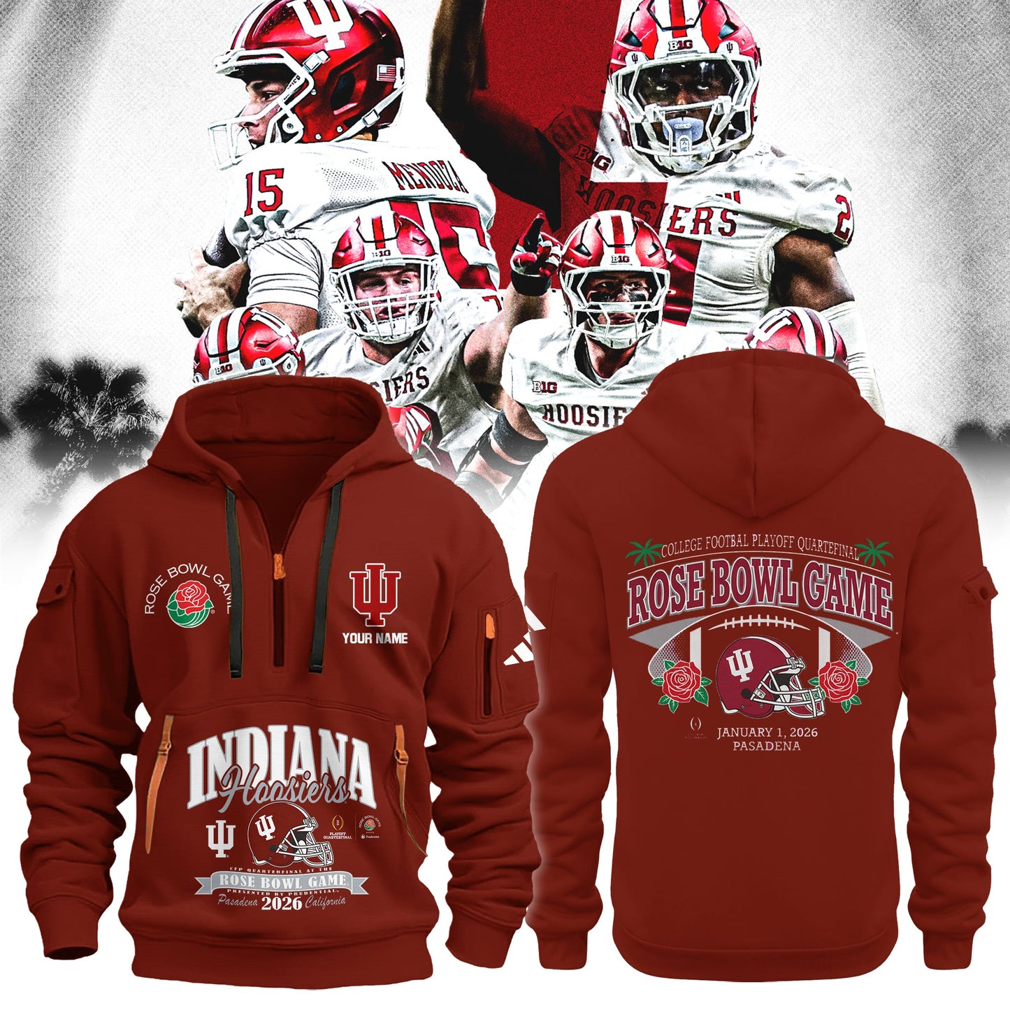 Indiana Hoosiers 2026 Rose Bowl Limited New Hoodie