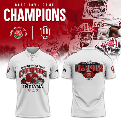 Indiana Hoosiers 2026 Rose Bowl Champions Limited Polo Shirt v2