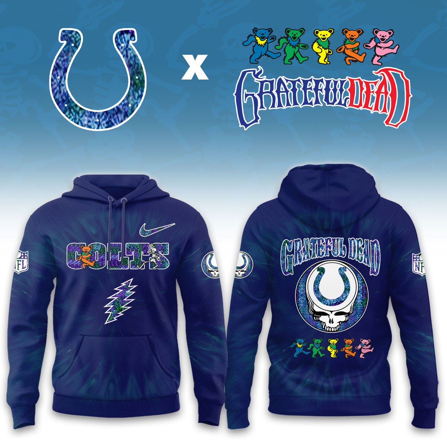 _Indianapolis Colts Grateful Dead Limited Hoodie