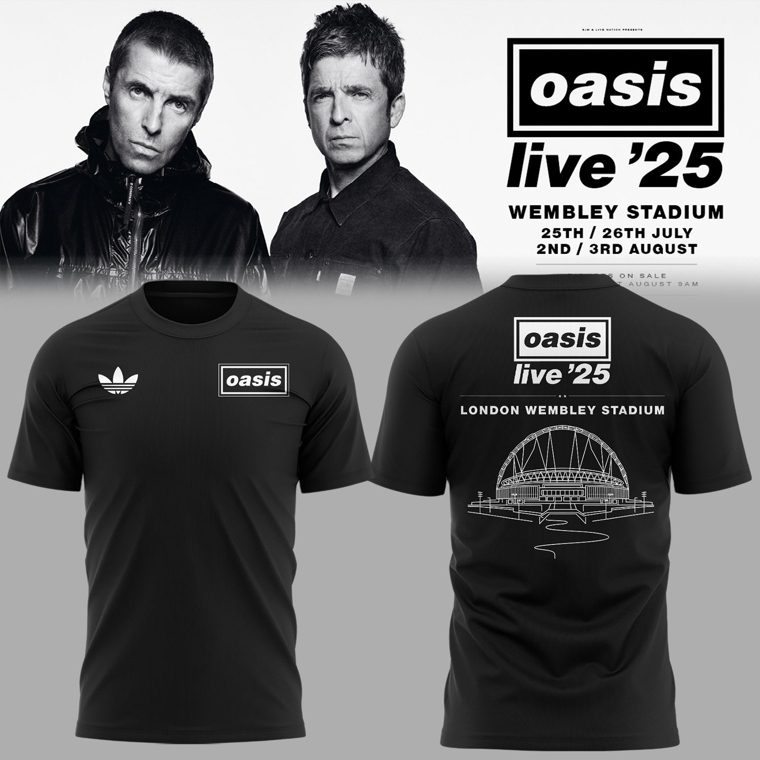 Oasis live 25 In Wembley Stadium Limited Edition T-Shirt