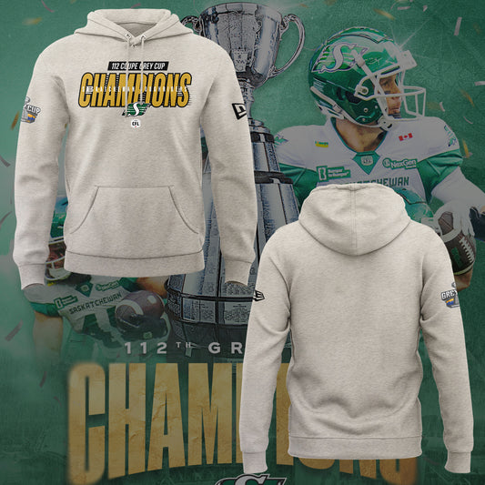 Limited Edition Roughriders 2025 Grey Cup Champions Hoodie-KC11172515