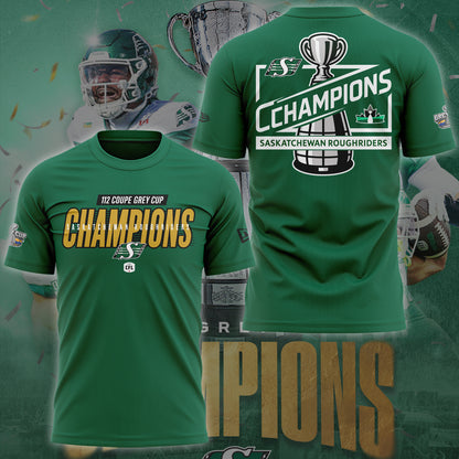 Limited Edition Roughriders 2025 Grey Cup Champions Shirt-KC11172520