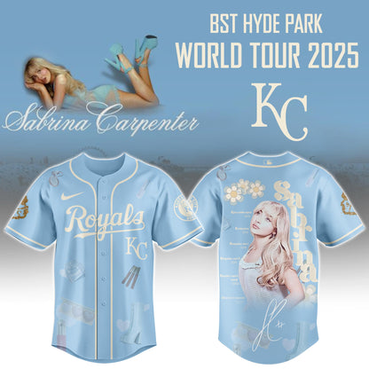 K C Royals  x Sabrina Carpenter "Short n’ Sweet Tour" Jersey Editions Limited +Selling Out Fast