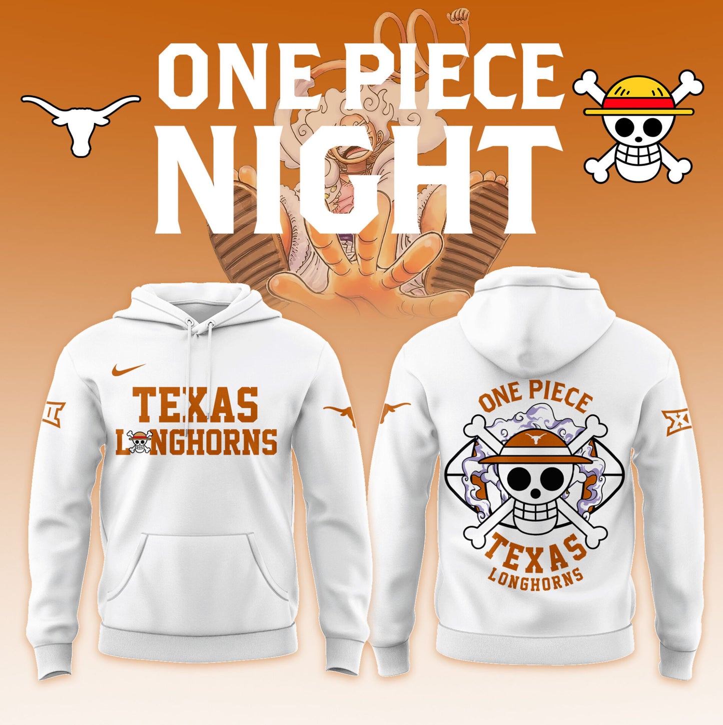 One Piece x Longhorns Limited Edition Hoodie-LL0104252000