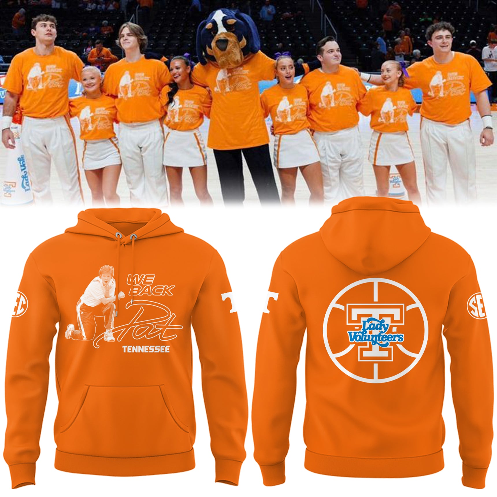 We Back Pat Lady Vols Basketball Limited Edition Hoodie-LL0118252001