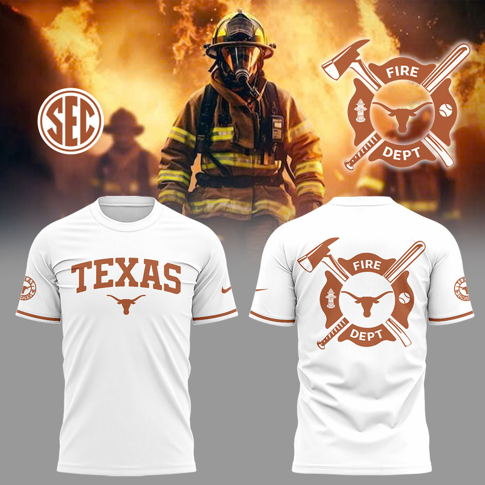 Texas Longhorns x Firefighter Appreciation Night TShirt -LL250315003