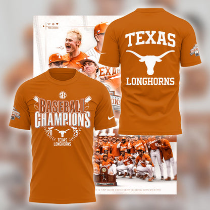 Limited EditonTexas Baseball x SEC CHAMPIONS TShirt-LL250516020