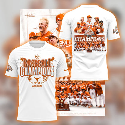 Limited EditonTexas Baseball x SEC CHAMPIONS TShirt-LL250516025
