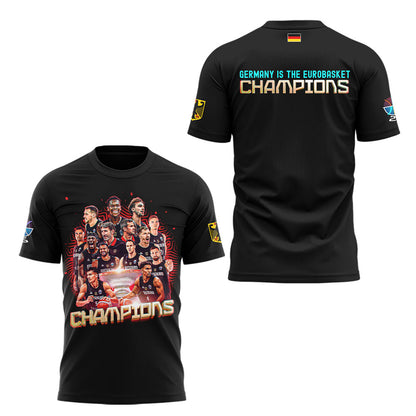 Limited Edition FIBA EuroBasket 2025 Champions Tshirt