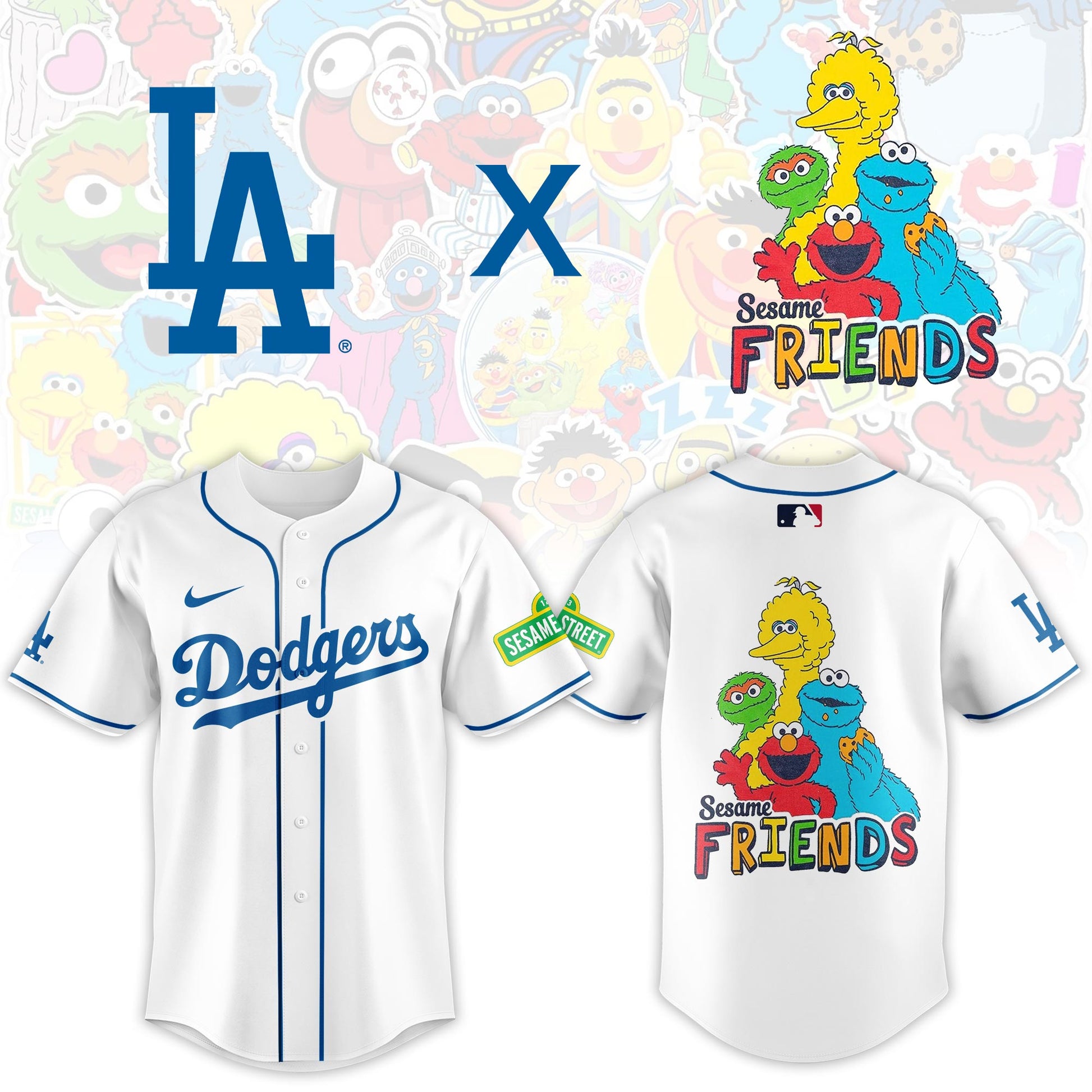 .Los Angeles Dodgers 2025 Sesame Street Night Limited Jersey