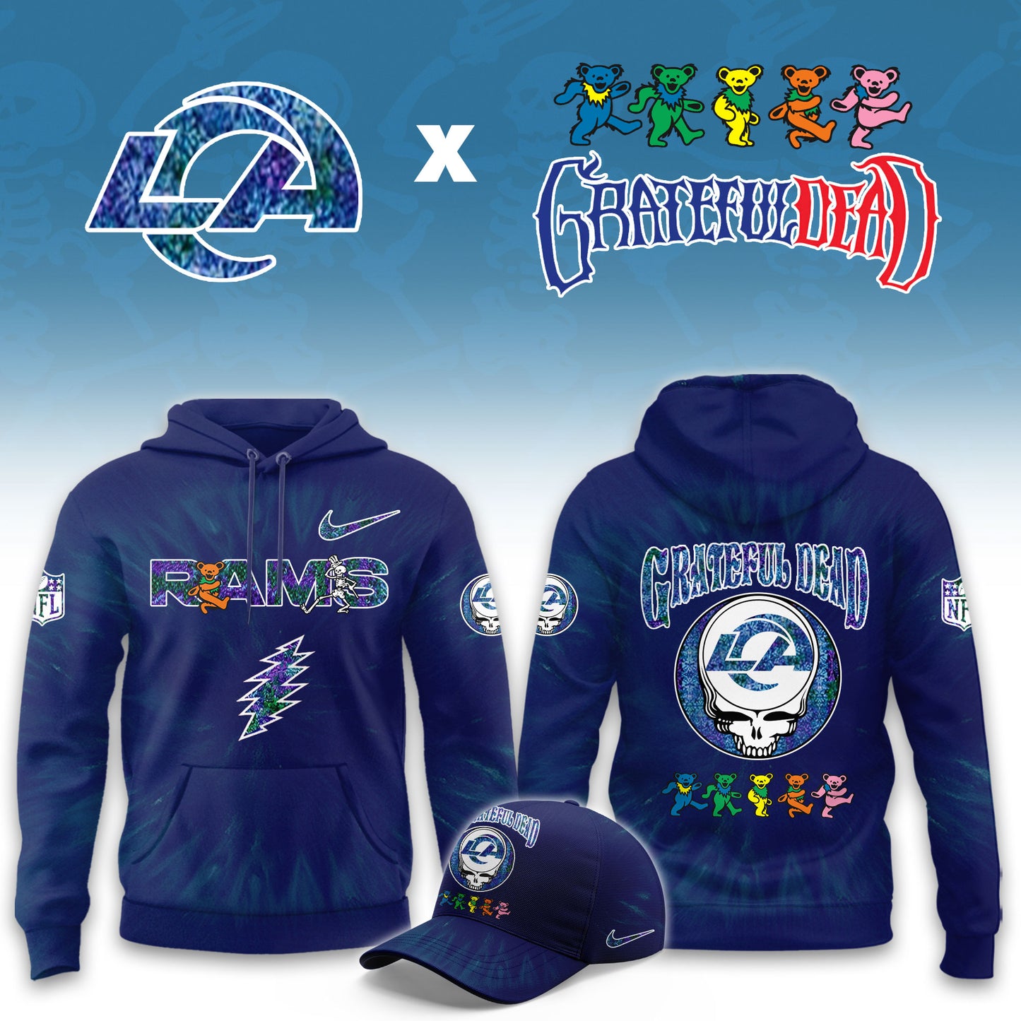 _Los Angeles Rams Grateful Dead Limited Hoodie