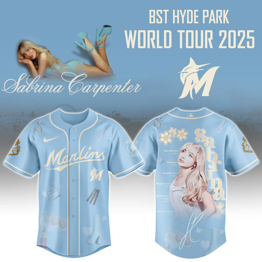 M Marlins x Sabrina Carpenter "Short n’ Sweet Tour" Jersey Editions Limited +Selling Out Fast