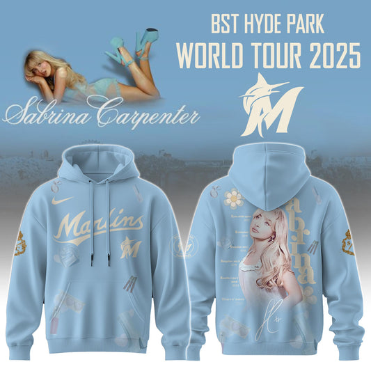 M Marlins x Sabrina Carpenter “Short n’ Sweet Tour” Hoodie Editions Limited +Selling Out Fast