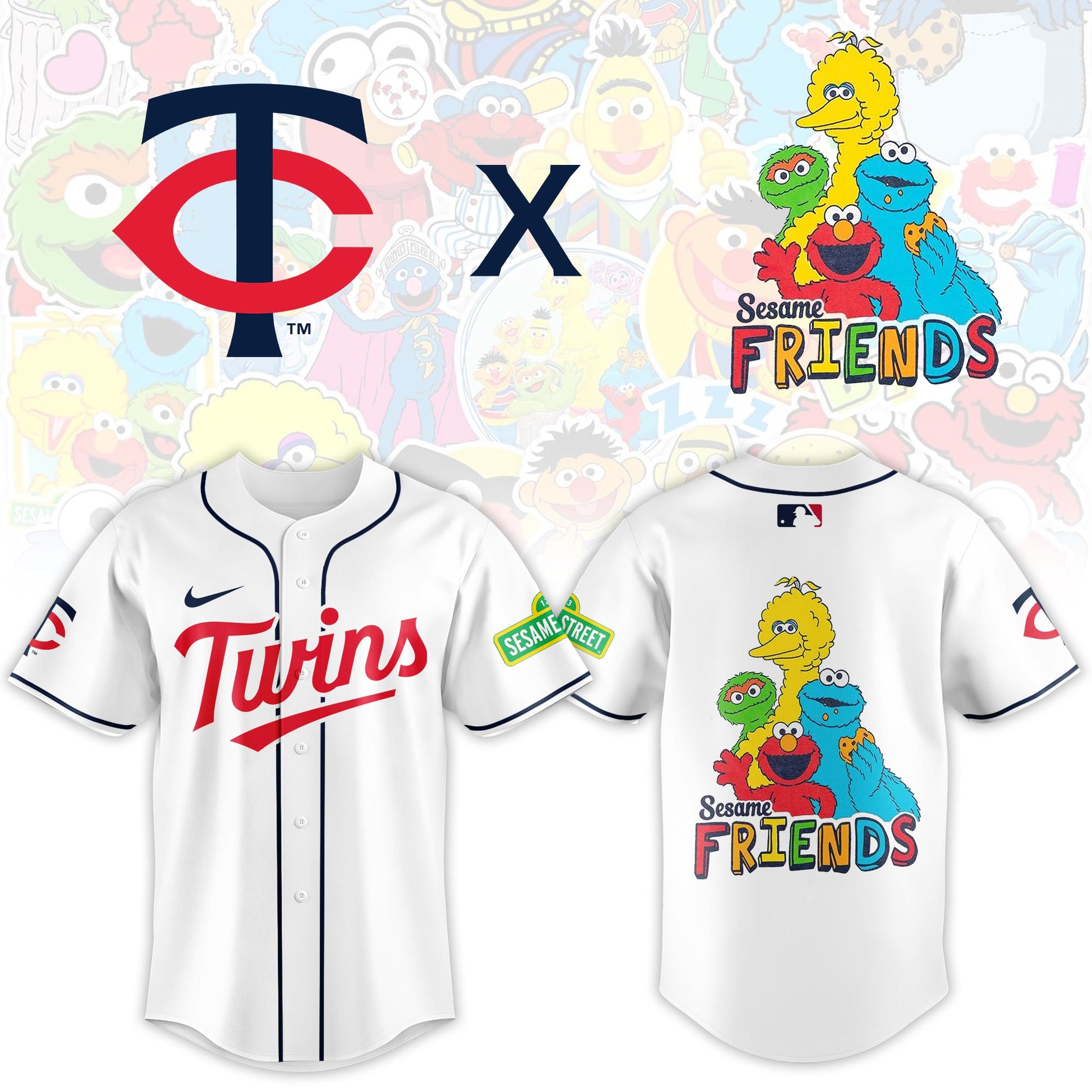 .Minnesota Twins 2025 Sesame Street Night Limited Jersey