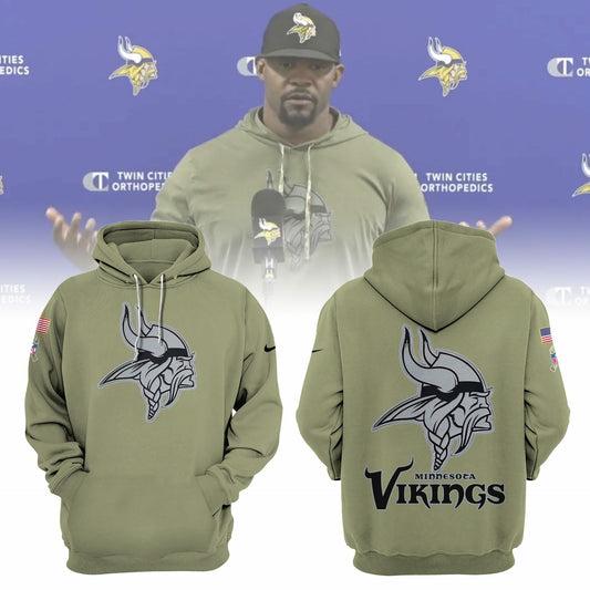 Minnesota Vikings NFL 2024 Limited Edition “Winter Warrior” Nike  Veteran Hoodie